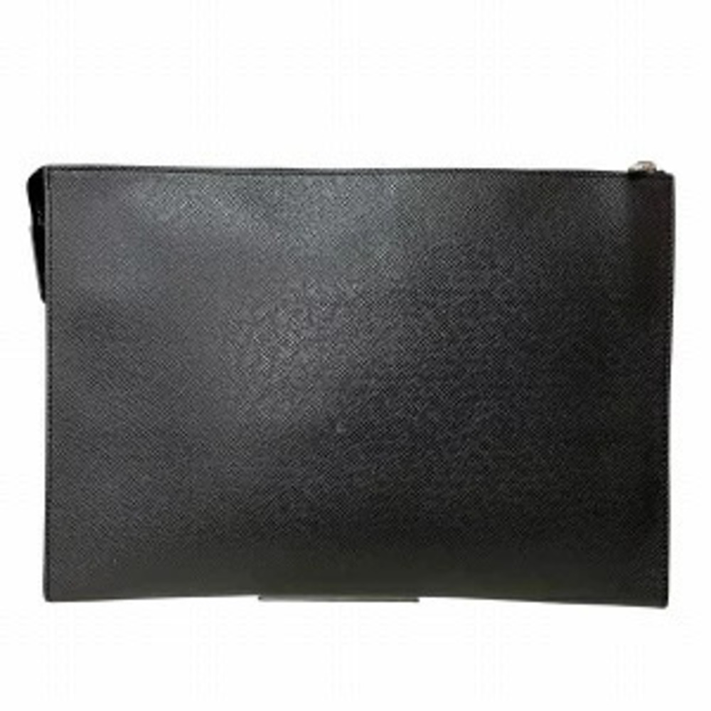 Louis Vuitton Clutch Pochette Taiga Shoulder Bag Black